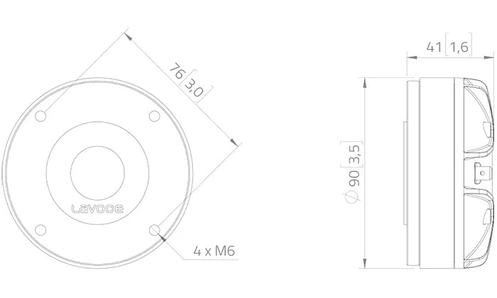 Lavoce DF10.142LK driver a compressione 1” 8 Ohm 70W