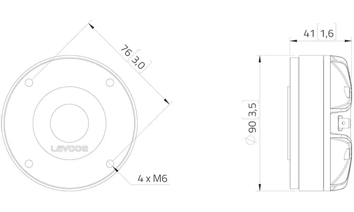 Lavoce DF10.142LM driver a compressione 1” 8 Ohm 60W
