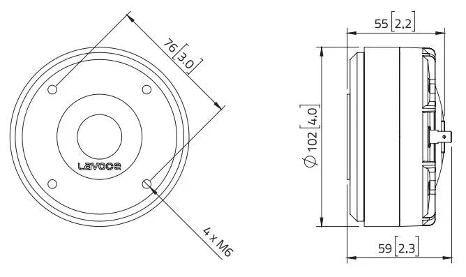Lavoce DF10.17 driver a compressione 1” 8 Ohm 120W