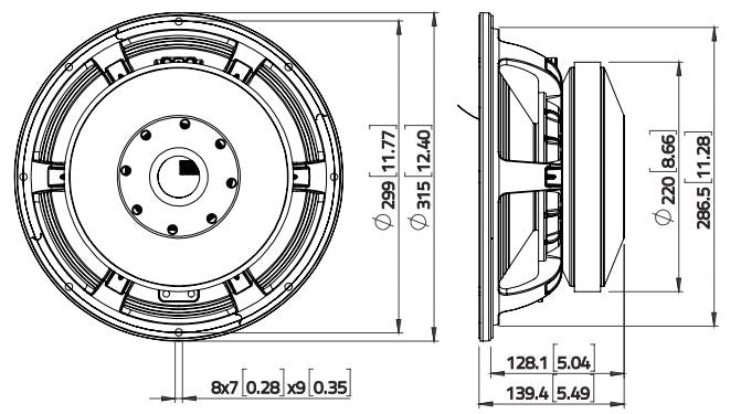 Lavoce WAF124.01 woofer 300mm 8 Ohm 2000W