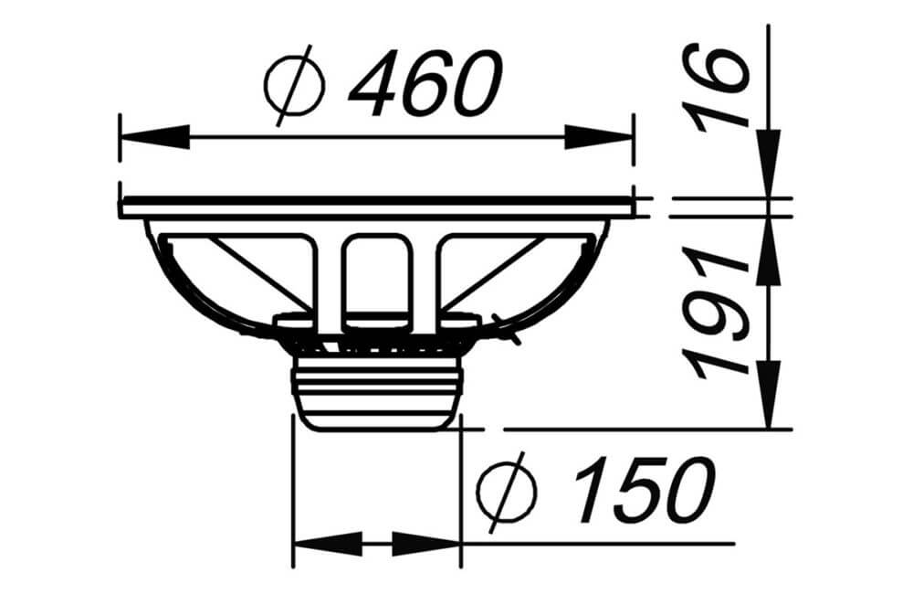 Ciare NDH18-4S subwoofer 18" dalla potenza di 2000 W e 1000 W RMS a 8 Ohm - TechSoundSystem.com
