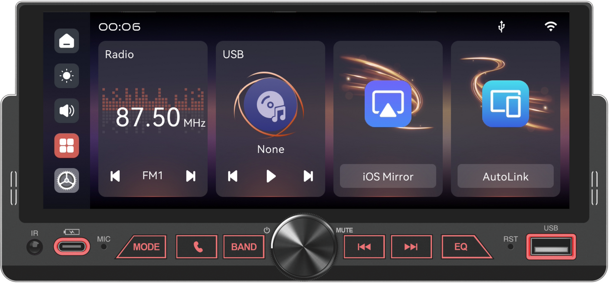 BULLDRAFT BD DAB 06.8 Autoradio 1 DIN 6.86" multimediale LINUX con DAB