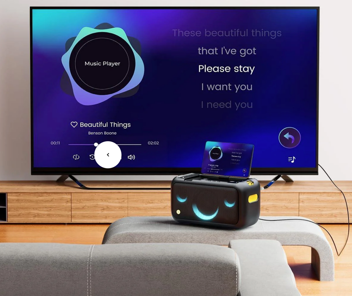 Ikarao BREAK X1 speaker karaoke smart avanzato da 800W con schermo touch HD da 13.3"