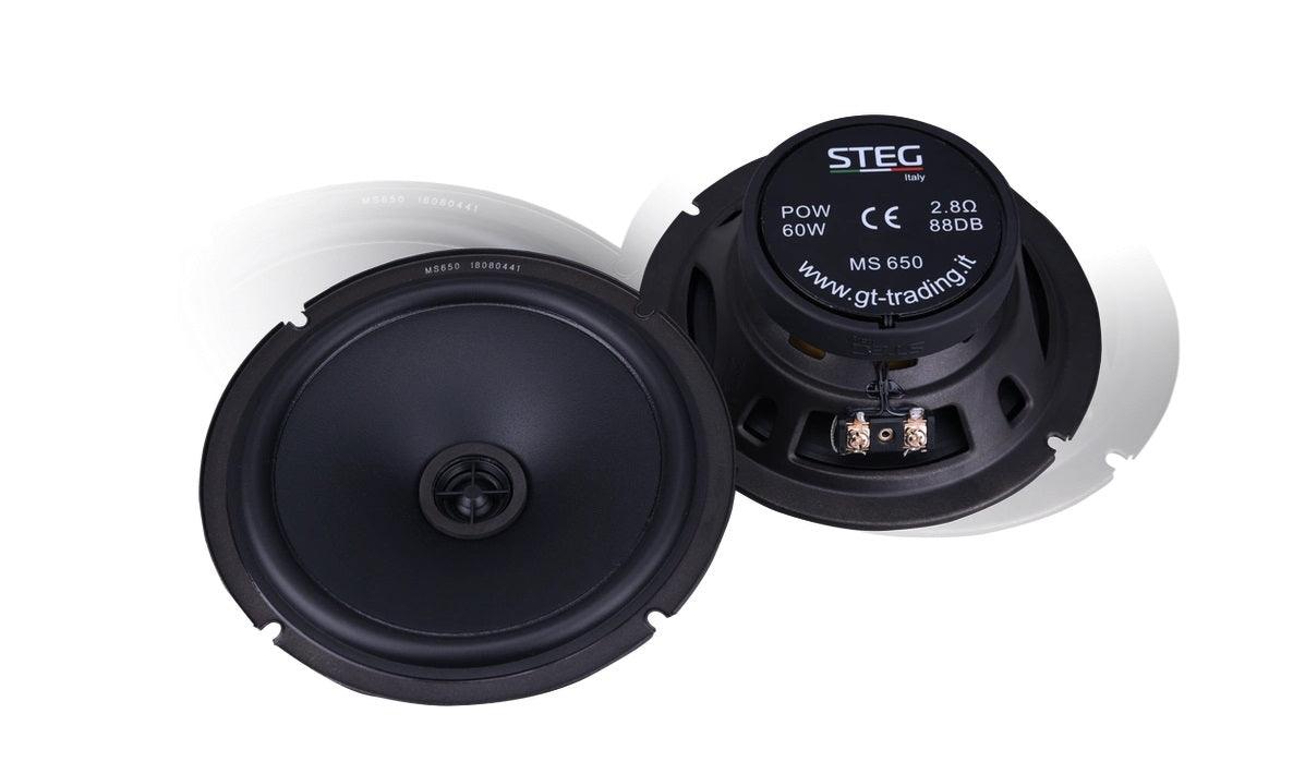 STEG MS 650 coppia altoparlanti per auto coassiali da 165mm alta efficienza - TechSoundSystem.com