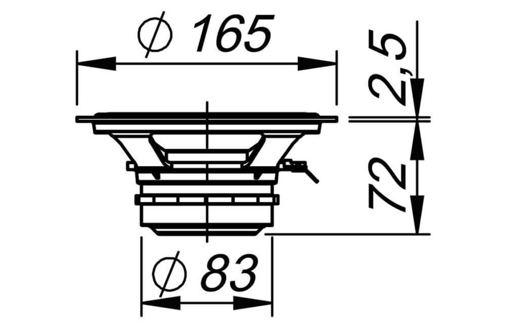 Ciare NDI6.50W Woofer con potenza di 450W a 8 Ohm e diametro di 6,5'' - TechSoundSystem.com