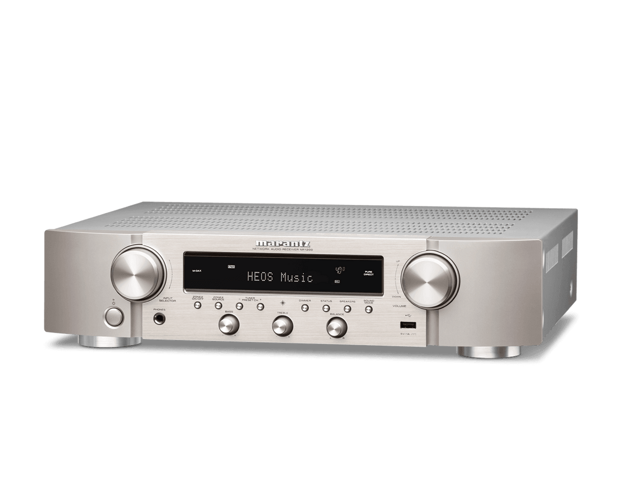 Marantz NR1200 SILVER GOLD Sintoamplificatore di rete Stereo ultrasottile, 75W, Bluetooth, WIFI e DAB+ - TechSoundSystem.com