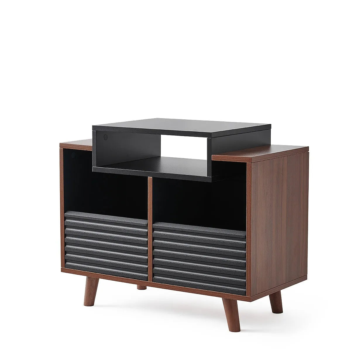 Norstone OSLO 800 BLACK/WALNUT Mobile per elettroniche portavinili