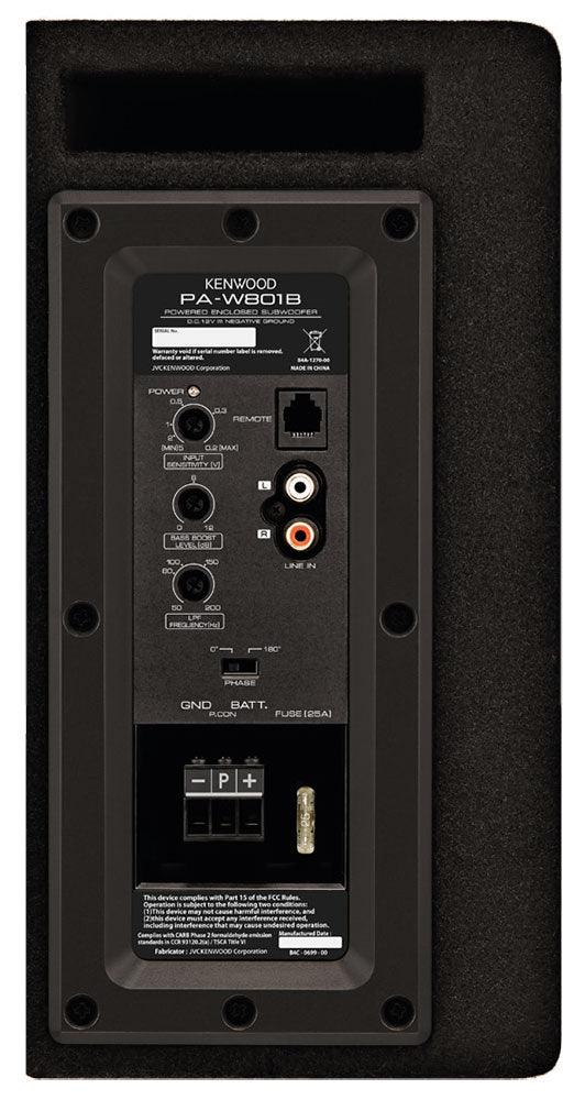 Kenwood PA-W801B subwoofer attivo sottosedile o bagagliaio 400W - TechSoundSystem.com