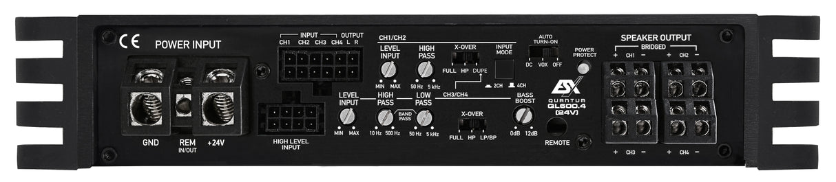 ESX QL600.4 (24V) amplificatore digitale Classe D a 4 canali 24V