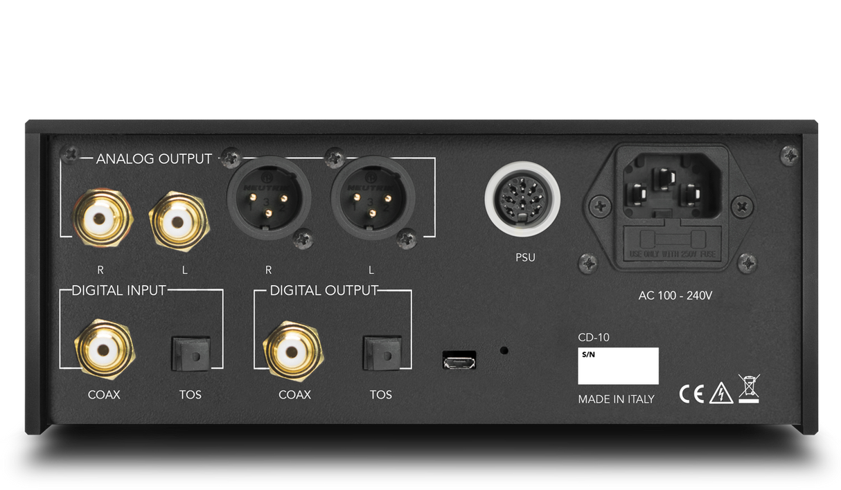 Gold Note CD-10 lettore CD high-end compatto con DAC AKM AK4493