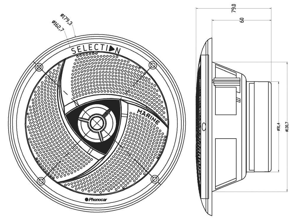 Phonocar 02047 Altoparlanti marini 165mm da 90W - TechSoundSystem.com