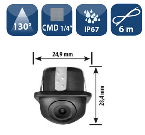 Phonocar VM281 Retrocamera universale 1/4" CMD con risoluzione 300.000 Px - TechSoundSystem.com