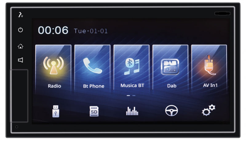 Phonocar VM011D autoradio 2 DIN con DAB+ e Monitor HD TFT/LCD 6.75" - TechSoundSystem.com