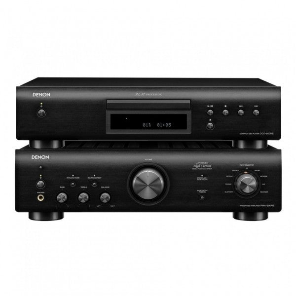 Denon PMA-600NE + DCD-600NE BLACK Amplificatore Integrato 2 X 70W + Lettore CD Hi-fi
