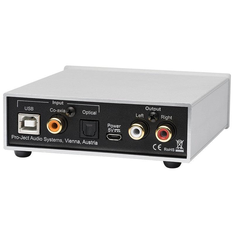 Pro-ject DAC BOX S2+ SILVER Convertitore D/A audiophile Sabre ESS9038 32BIT/768KHz a basso rumore - TechSoundSystem.com