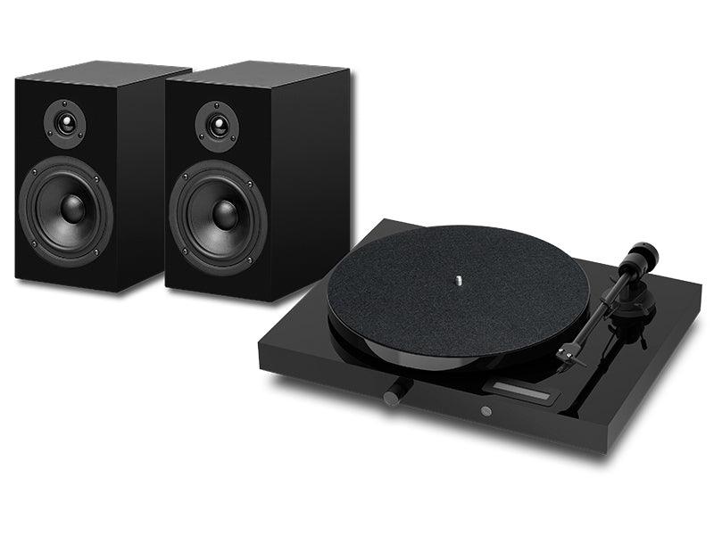 Pro-ject JUKEBOX E1 + SPEAKER BOX 5 Sistema composto dal giradischi amplificato Jukebox E1 + diffusori Speaker Box 5 - TechSoundSystem.com