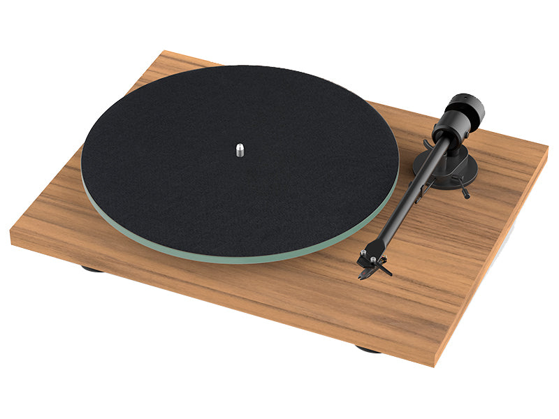 Pro-ject T1 EVO BT NOCE Giradischi braccio 8.6", Bluetooth 5.0 aptX HD e testina Ortofon OM10 - TechSoundSystem.com