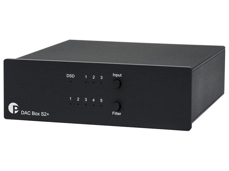 Pro-ject DAC BOX S2+ BLACK Convertitore D/A audiophile Sabre ESS9038 32BIT/768KHz a basso rumore - TechSoundSystem.com