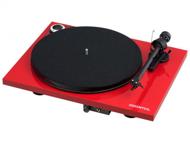 Pro-ject ESSENTIAL III HP Giradischi hifi testina Ortofon stadio PHONO MM, ROSSO - TechSoundSystem.com