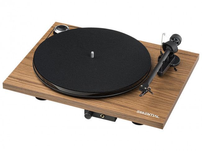 Pro-ject ESSENTIAL III HP Giradischi hifi testina Ortofon stadio PHONO MM, NOCE - TechSoundSystem.com