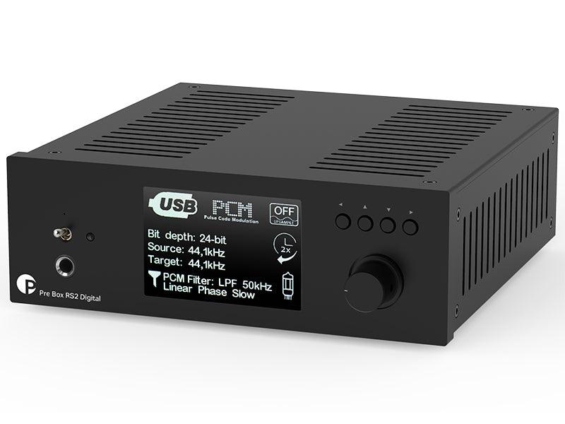 Pro-ject PRE BOX RS2 DIGITAL Nero Preamplificatore/Convertitore high-end. Circuitazione Dual Mono bilanciata. Componentistica selezionata. - TechSoundSystem.com