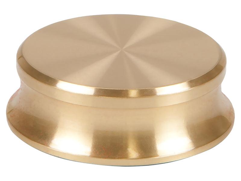 Pro-Ject Record Puck Classic Brass TRANSPARENT Ferma disco in ottone dal peso di 800gr. Finitura bronzo - TechSoundSystem.com
