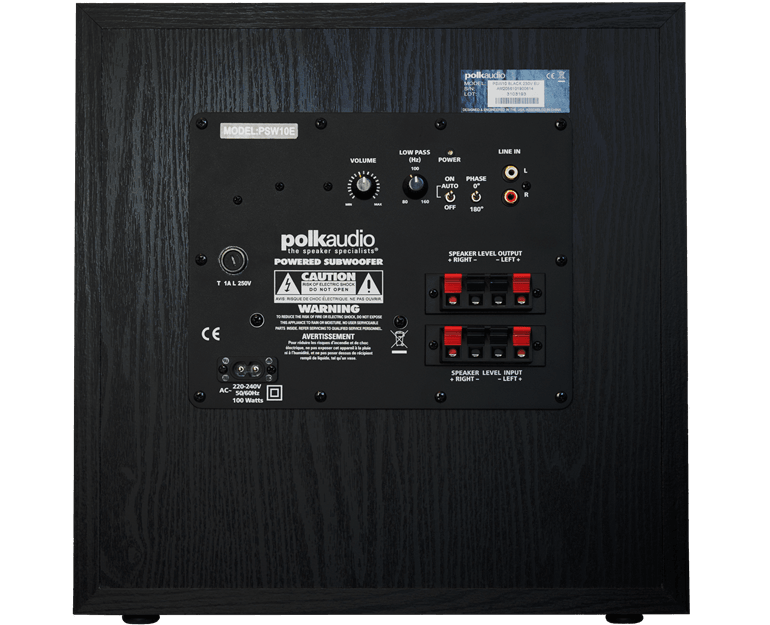 Polk Audio PSW10E Subwoofer Attivo, Woofer frontale da 10” (25cm) con tecnologia Dynamic Balance 100W - TechSoundSystem.com