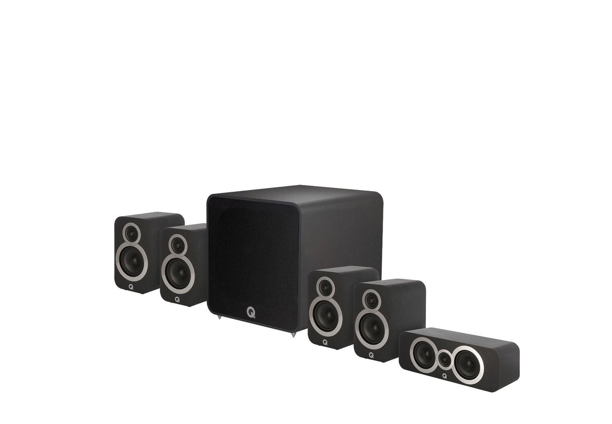 Q Acoustics Q 3010i PLUS CINEMA PACK sistema home cinema composto di 2 cp Q3010i + Q3090i Centre + QB 12 subwoofer - TechSoundSystem.com