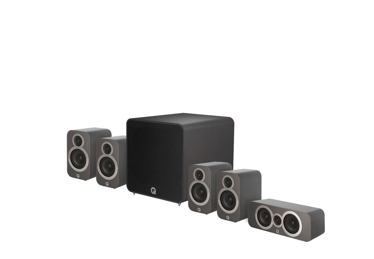 Q Acoustics Q 3010i PLUS CINEMA PACK sistema home cinema composto di 2 cp Q3010i + Q3090i Centre + QB 12 subwoofer - TechSoundSystem.com