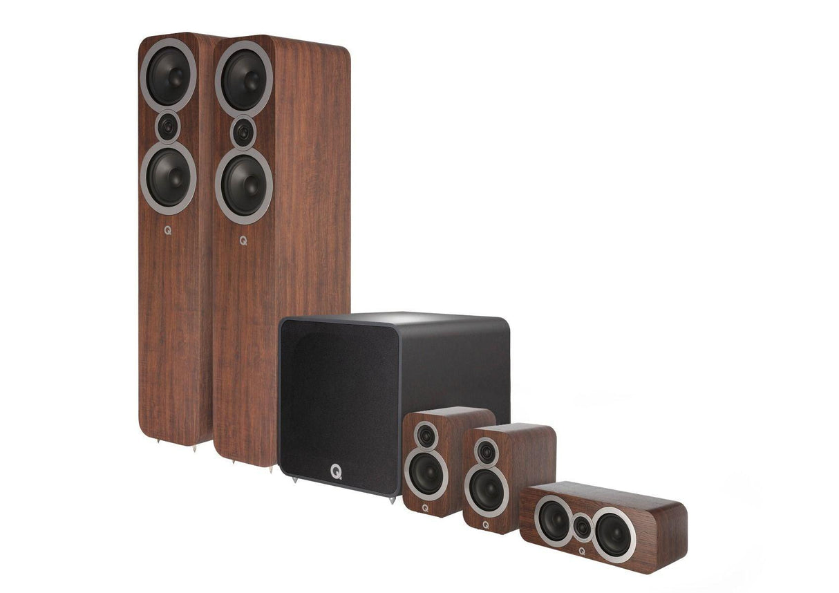 Q Acoustics Q 3050i PLUS Cinema PACK sistema home cinema composto di 1 cp Q3050i + 1 cp Q3010i + Q3090i Centre + QB 12 subwoofer - TechSoundSystem.com
