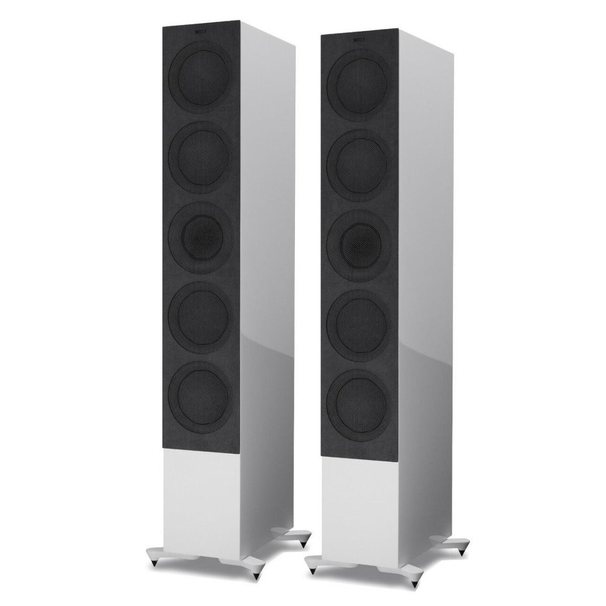 KEF R11 WHITE coppia diffusori da pavimento 3 Vie Uni-Q Tweeter 25mm + Mid 125mm. Woofer 4 X 165mm - TechSoundSystem.com