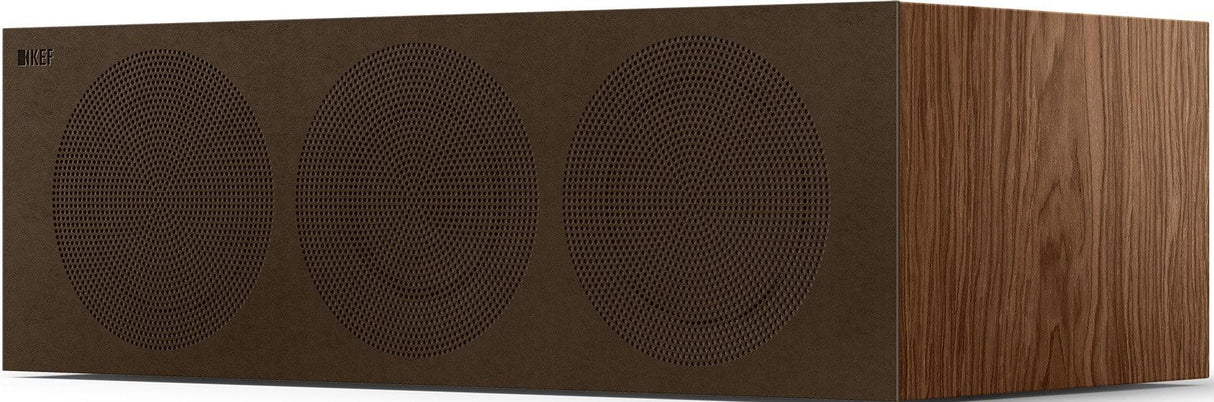 KEF R6C META WALNUT Canale centrale Home Cinema 3 vie bass reflex, UNI-Q tweeter - TechSoundSystem.com