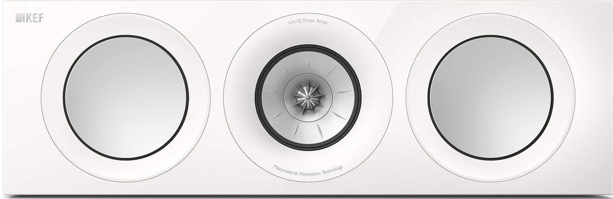 KEF R6C META WHITE Canale centrale Home Cinema 3 vie bass reflex, UNI-Q tweeter - TechSoundSystem.com
