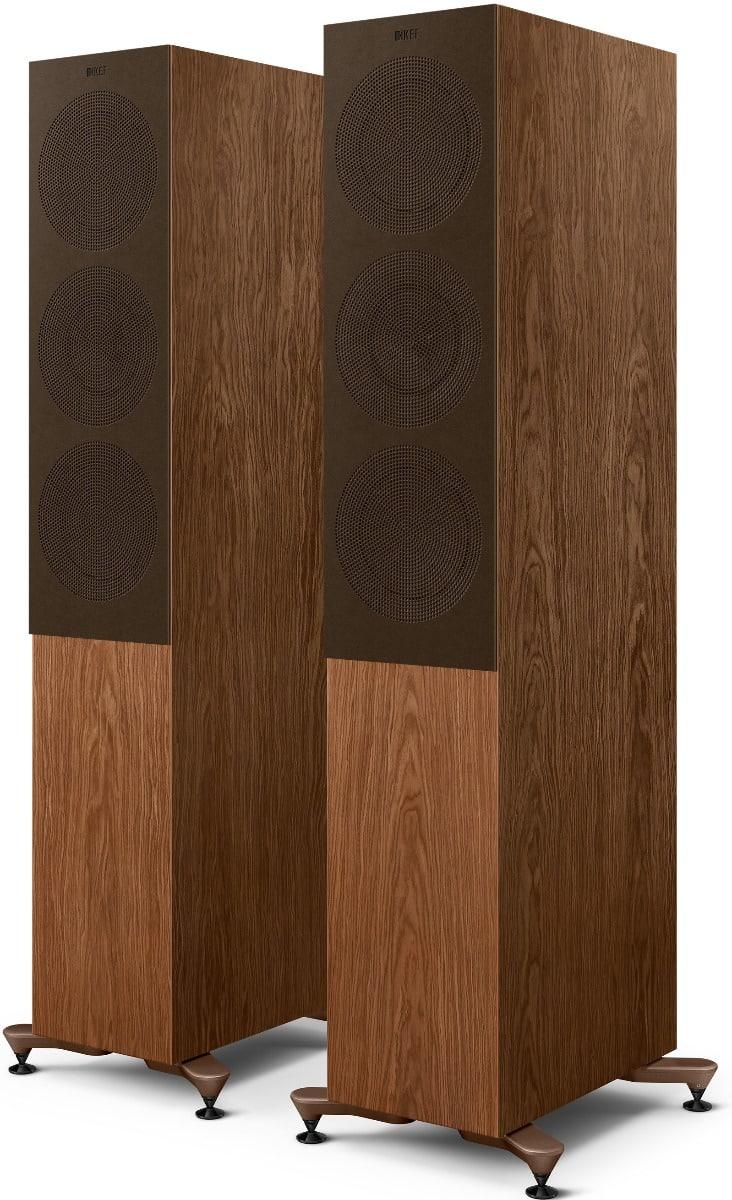 KEF R7 META WALNUT Diffusori da pavimento 3 vie bass reflex, UNI-Q tweeter (COPPIA) - TechSoundSystem.com