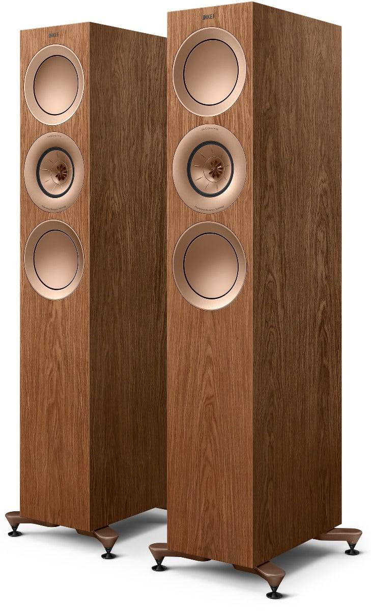 KEF R7 META WALNUT Diffusori da pavimento 3 vie bass reflex, UNI-Q tweeter (COPPIA) - TechSoundSystem.com
