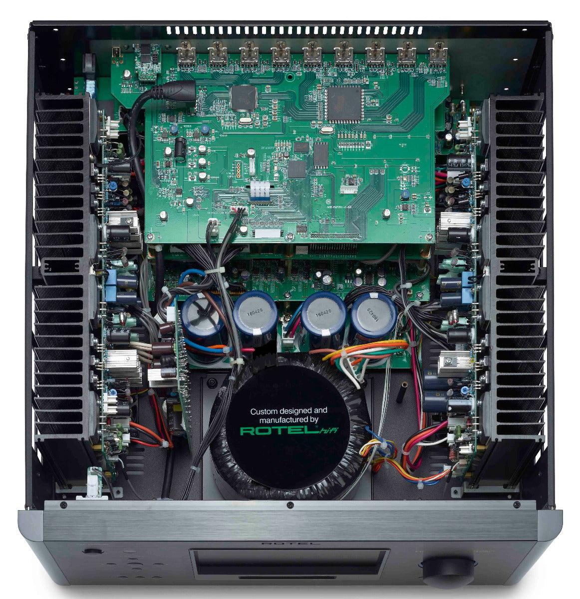 Rotel RAP-1580MKII SILVER amplificatore home cinema 7.2 canali 4K Dolby Atmos e DTS:X in 7.1.4 DAC Wolfson a 24bit/192KHz - TechSoundSystem.com