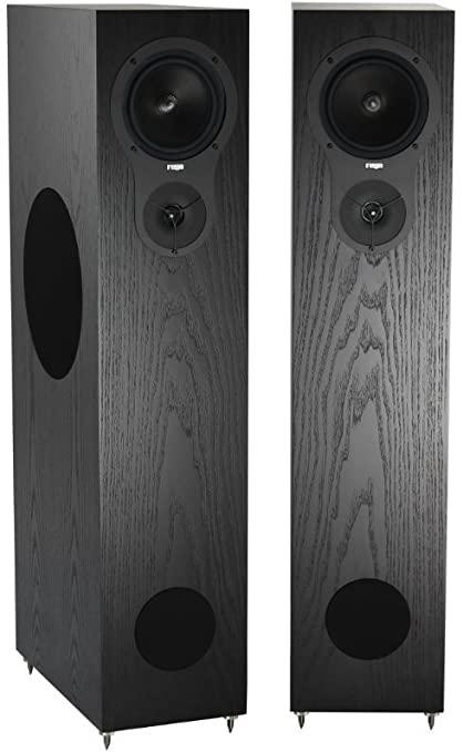 Rega RX5 diffusori da pavimento Nero COPPIA a 2,5 vie reflex frontale bass driver laterale - TechSoundSystem.com