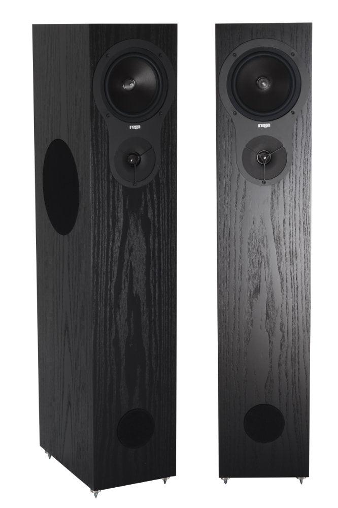 Rega RX3 diffusori da pavimento Nero COPPIA a 2,5 vie reflex frontale bass driver laterale - TechSoundSystem.com