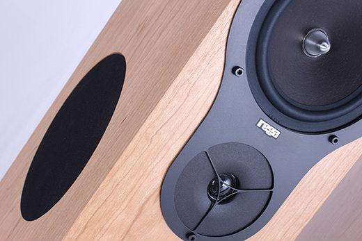 Rega RX3 diffusori da pavimento Noce COPPIA a 2,5 vie reflex frontale bass driver laterale - TechSoundSystem.com
