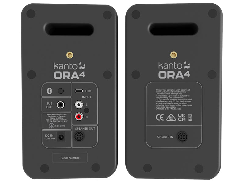 Kanto ORA4 coppia di diffusori amplificati da scrivania o scaffale 100mm 140W