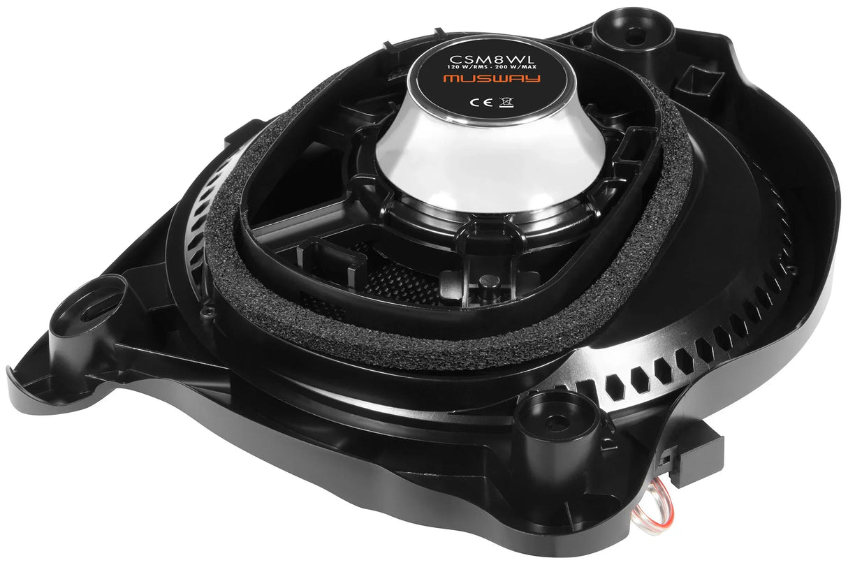 Musway CSM8WL subwoofer vano piedi sinistro 2 Ohm da 8" e 200W per Mercedes classe C/GLC/E