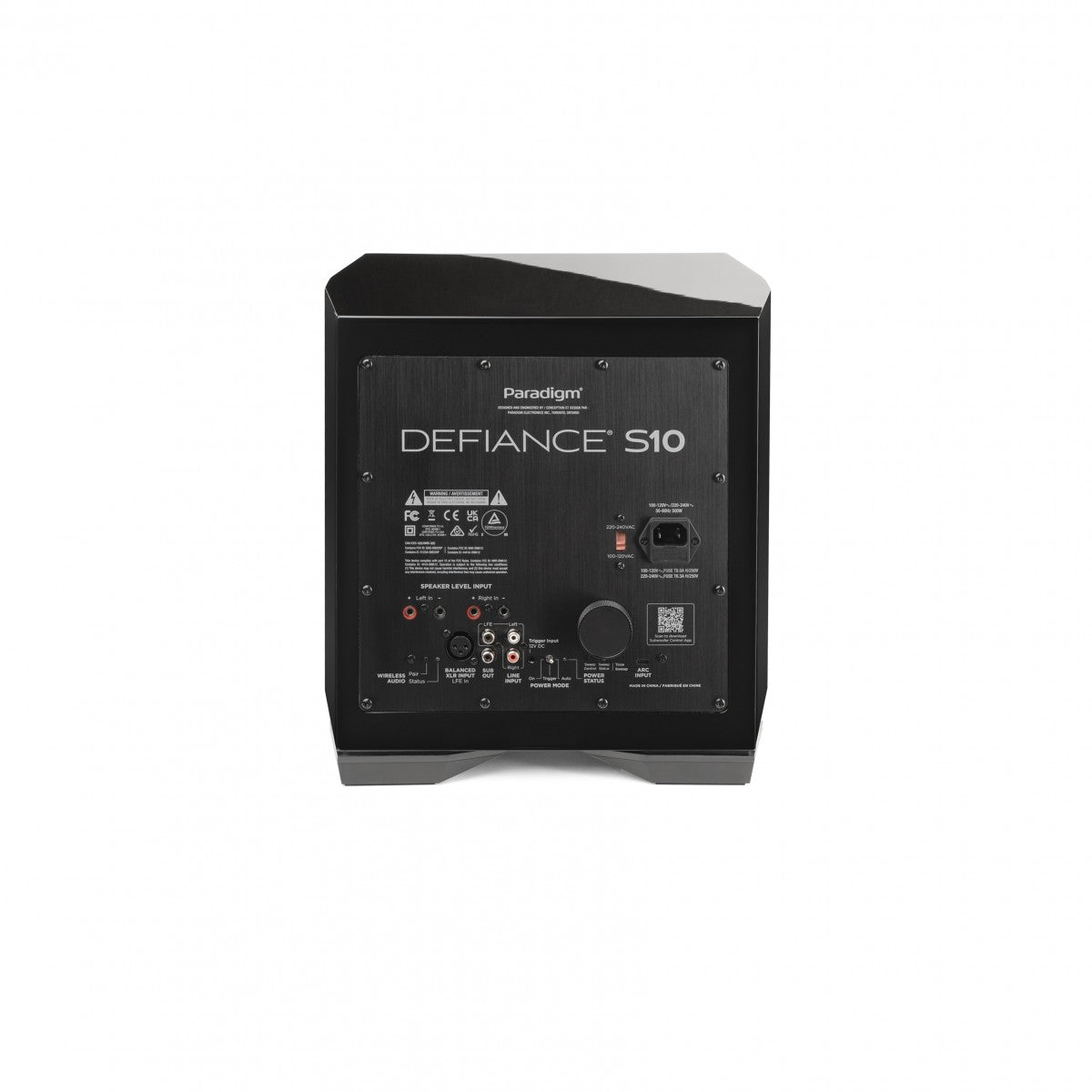 Paradigm DEFIANCE S10 subwoofer attivo wireless in sospensione pneumatica 254mm 1000W