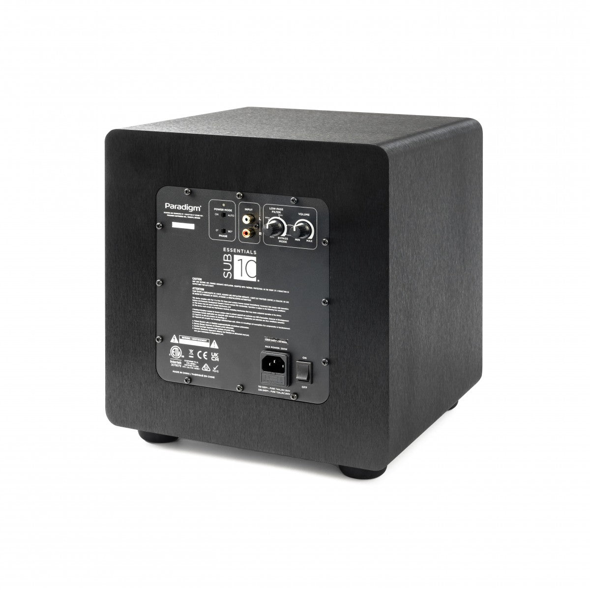 Paradigm ESSENTIALS SUB 10 subwoofer attivo in sospensione pneumatica 254mm 400W