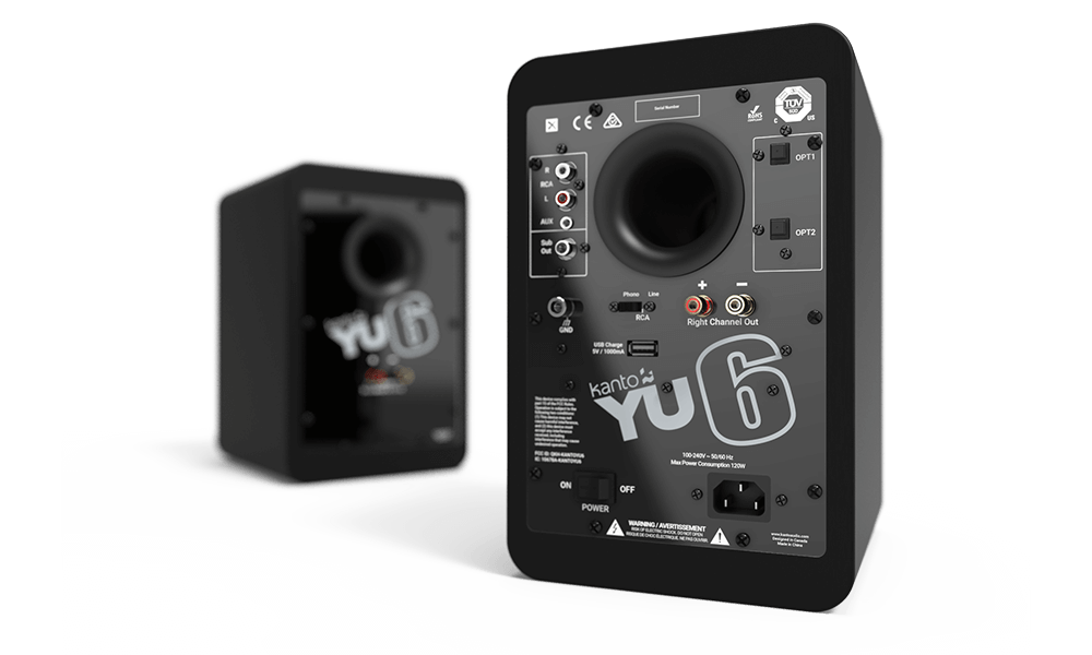 Kanto YU6 coppia di diffusori amplificati da scaffale o scrivania da 133mm 200W