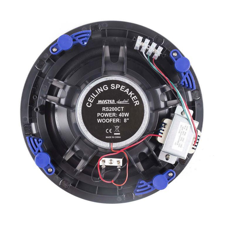 Master Audio RS200CT Diffusore 2 vie in ABS 40W da soffitto ad incasso, 200 mm, con trasformatore 100 V - TechSoundSystem.com