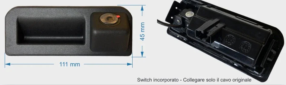 Hardstone HS-RT-AU34H7 Retrocamera custom per AUDI/SKODA/PORSCHE, 720P, AHD