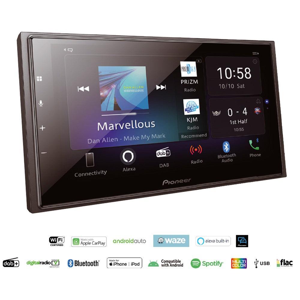 Pioneer SPH-EVO64DAB-UNI autoradio 2 DIN modulare con Kit installazione universale CarPlay, Android Auto, DAB+ - TechSoundSystem.com
