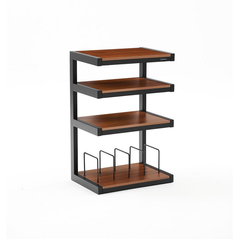 Norstone ESSE VINYL mobile Hi-FI con spazio porta LP in metallo e vetro temperato