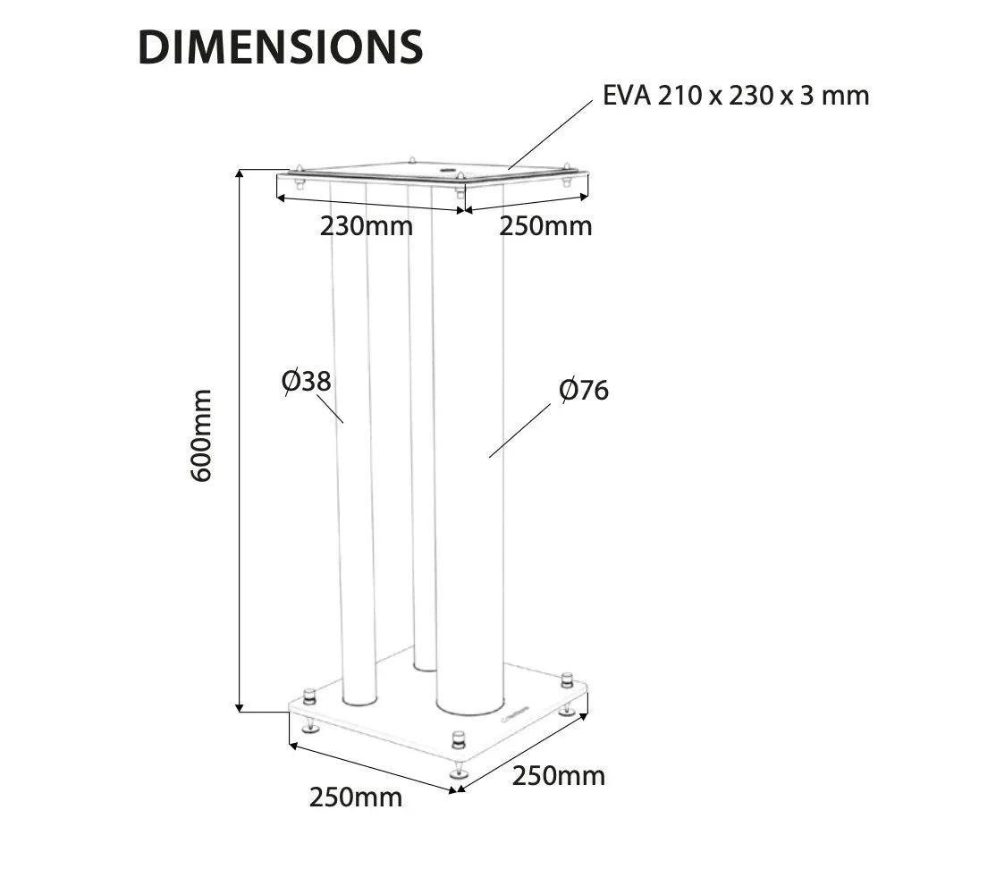 Norstone Stylum MAX BLACK Stand set da 2 stand in un imballo - TechSoundSystem.com