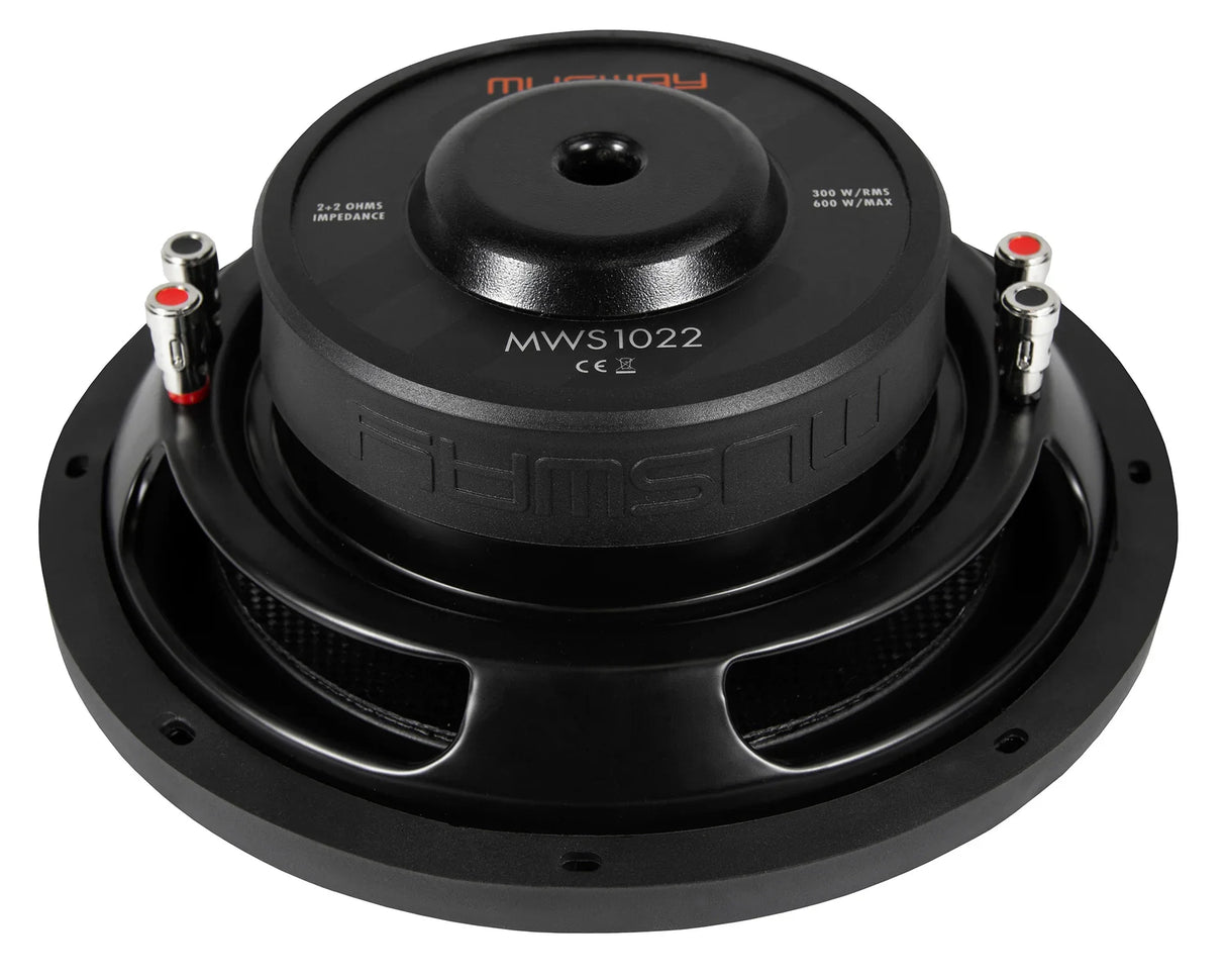 Musway MWS1022 subwoofer piatto da 250mm 2 + 2 Ohm 600W